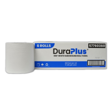 White Roll Towel Dura Plus  2" Core 6 x 800'