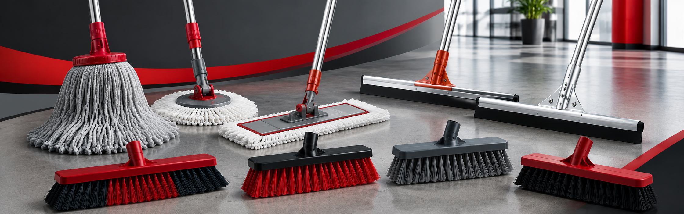Mops, Squeegees & Dust Heads