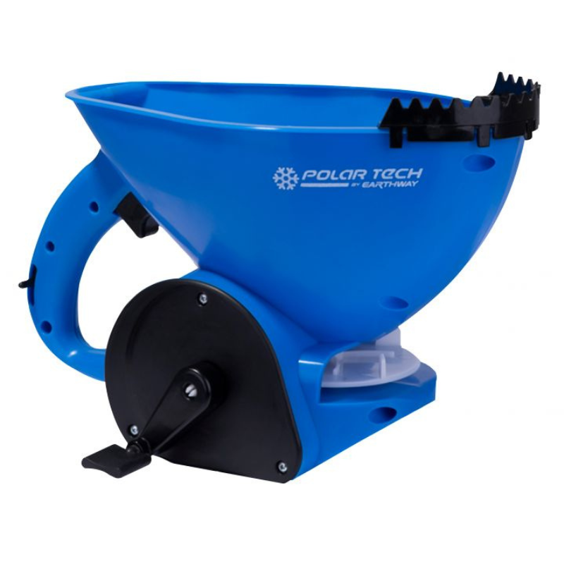 4 lb Ergonomic Hand Held Spreader with Teeth, Blue