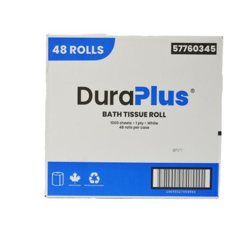 Duraplus Toilet Tissue, 1 Ply