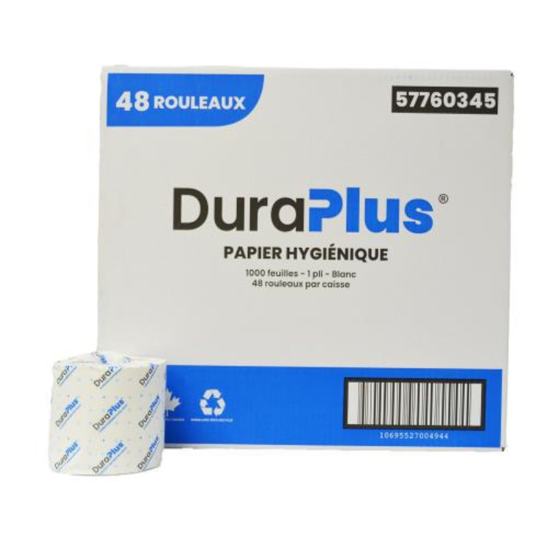 Duraplus Toilet Tissue, 1 Ply