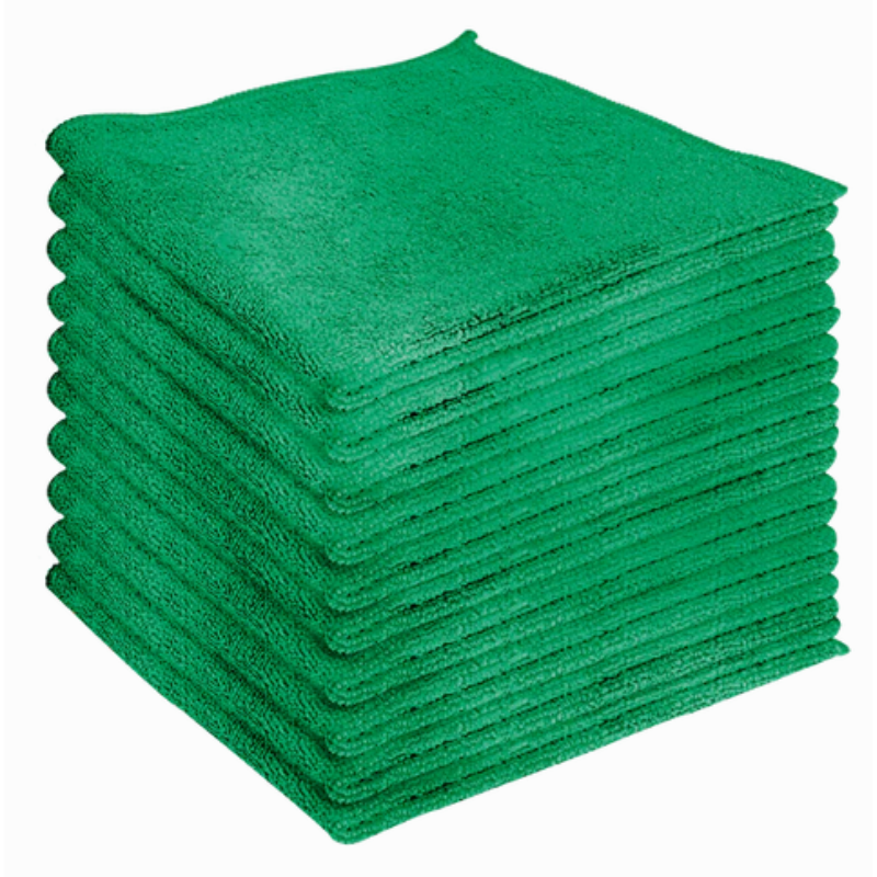 Microfiber Cloths - Green - 16x16 - 280GSM