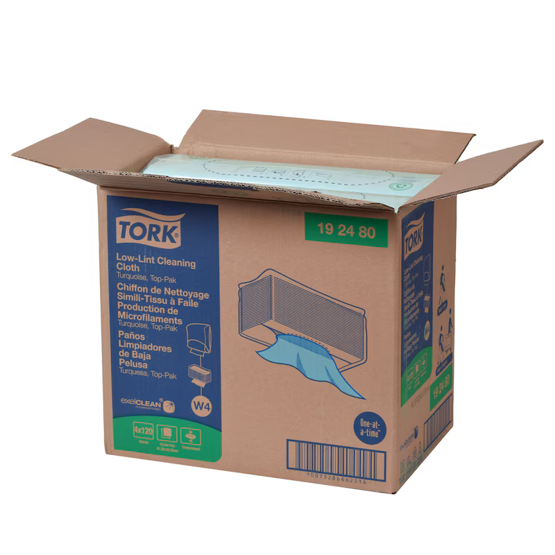 Tork Low-Lint Disposable Cleaning Cloth Turquoise W4