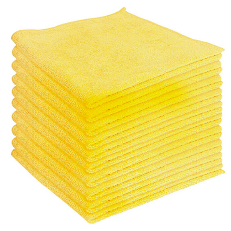 Microfiber Cloths - Yellow - 14x14 - 260GSM