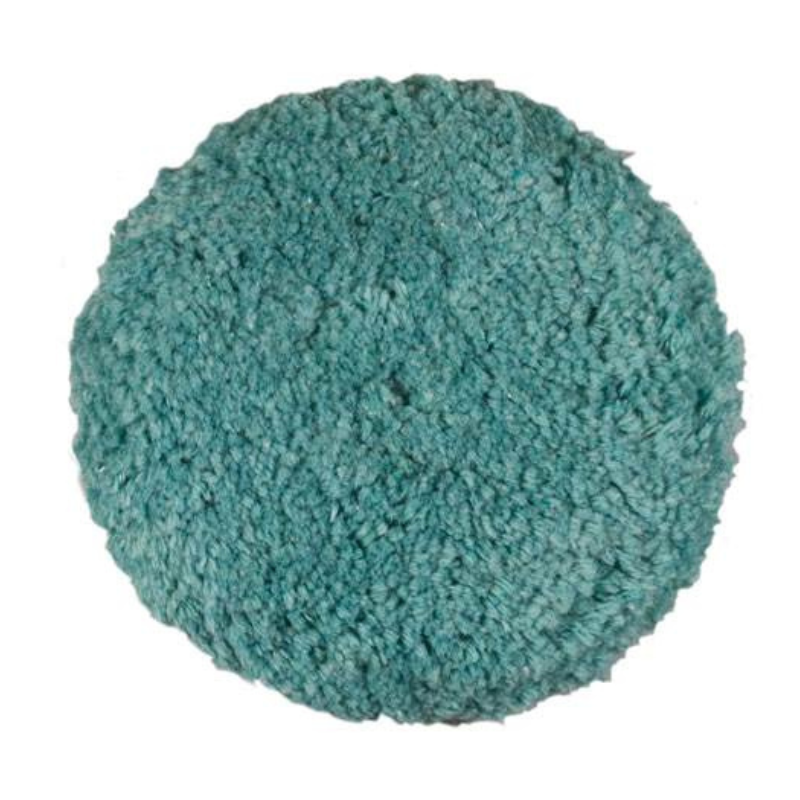 Wool Pad, Single Sided, Hook & Loop, Green - Light Cut 9