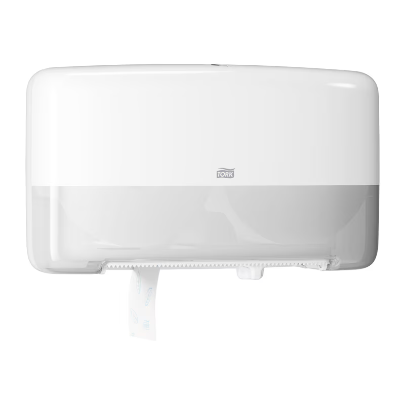 Tork Twin Mini Jumbo Bath Tissue Roll Dispenser T2