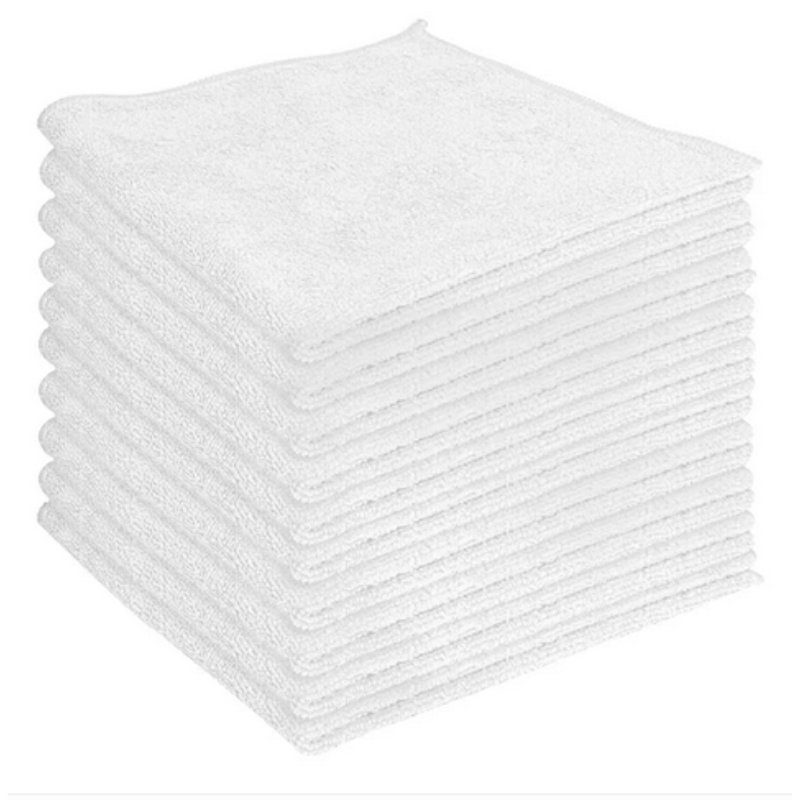 Microfiber Cloths - White - 16x16 - 280GSM