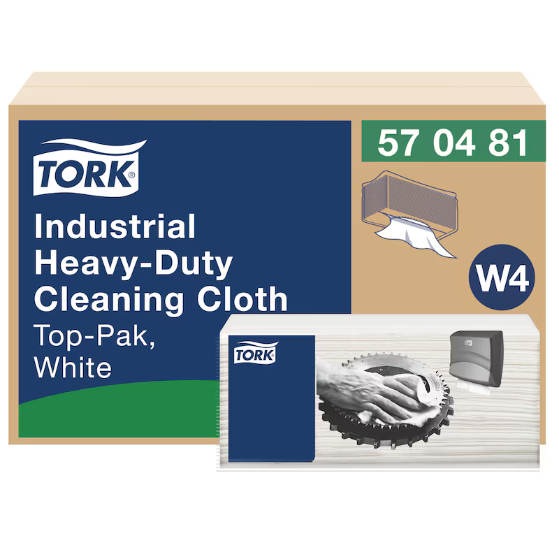 Tork Industrial Heavy-Duty Cleaning Cloth White W4