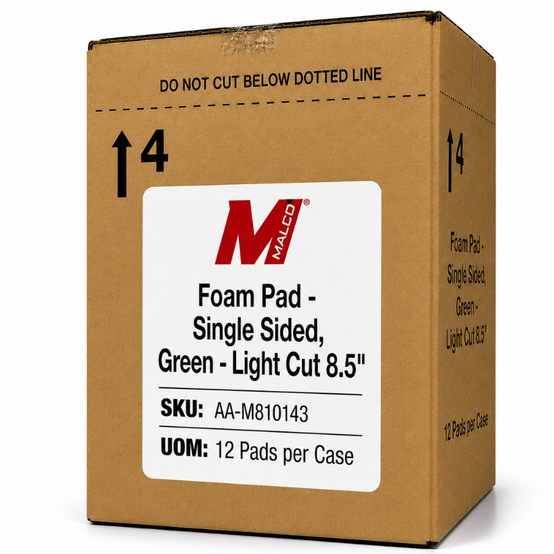 Foam Pad - Single Sided, Green - Light Cut 8.5" - 12 Pack