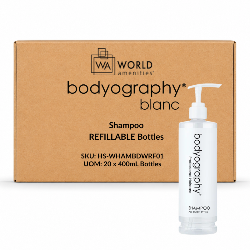 Bodyography Blanc REFILLABLE Pump Bottle- Shampoo