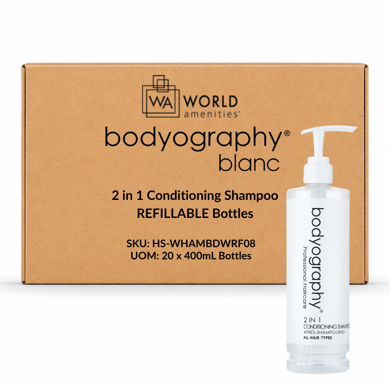 Bodyography Blanc REFILLABLE Pump Bottle - 2 in 1 Conditioning Shampoo