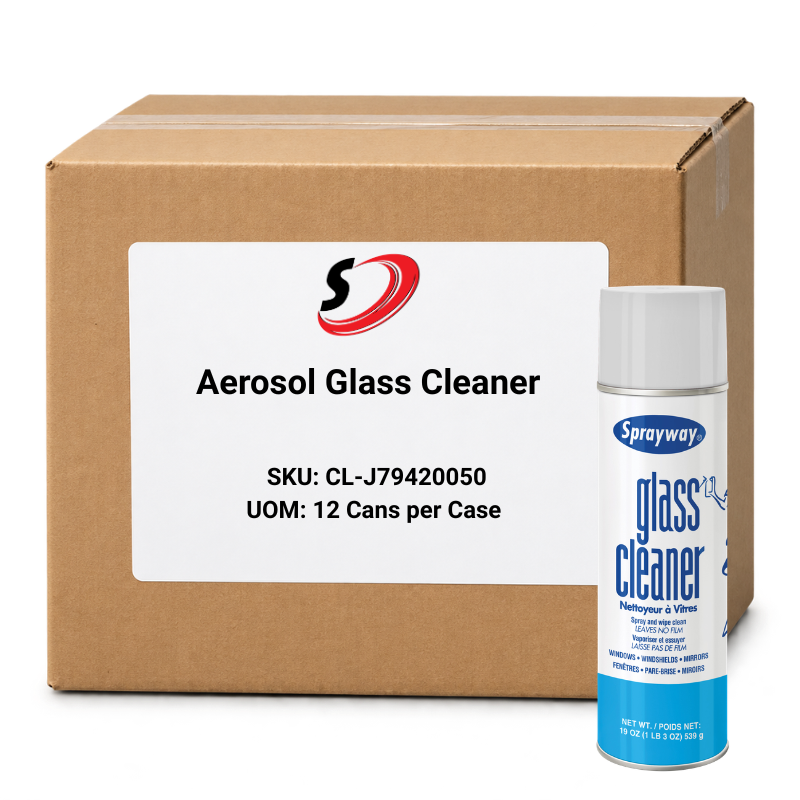 Sprayway Glass Cleaner, Foaming Aerosol