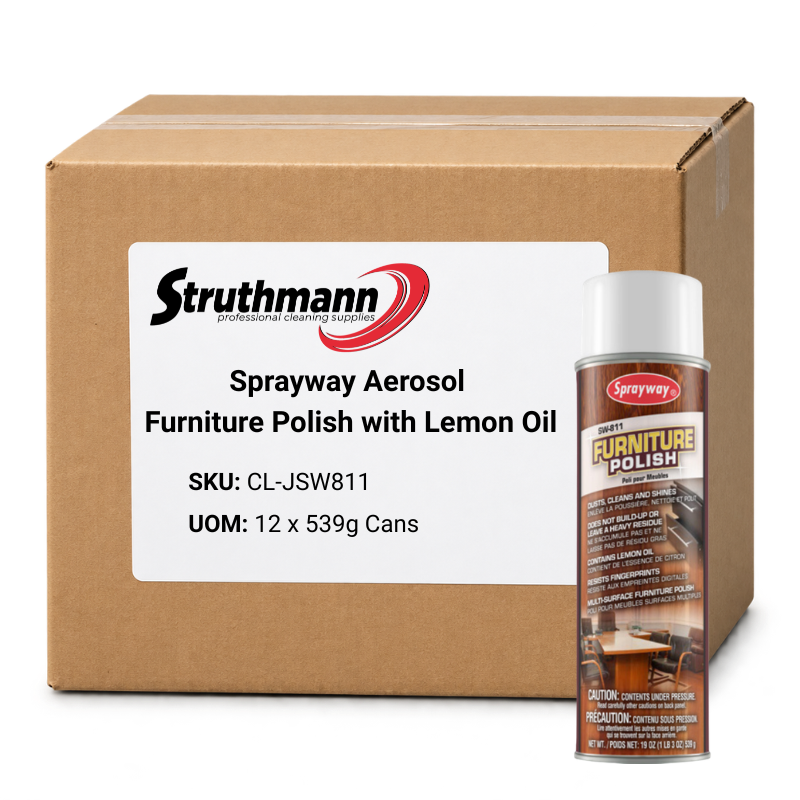 Sprayway Aerosol Furniture Polish with Lemon Oil 20oz